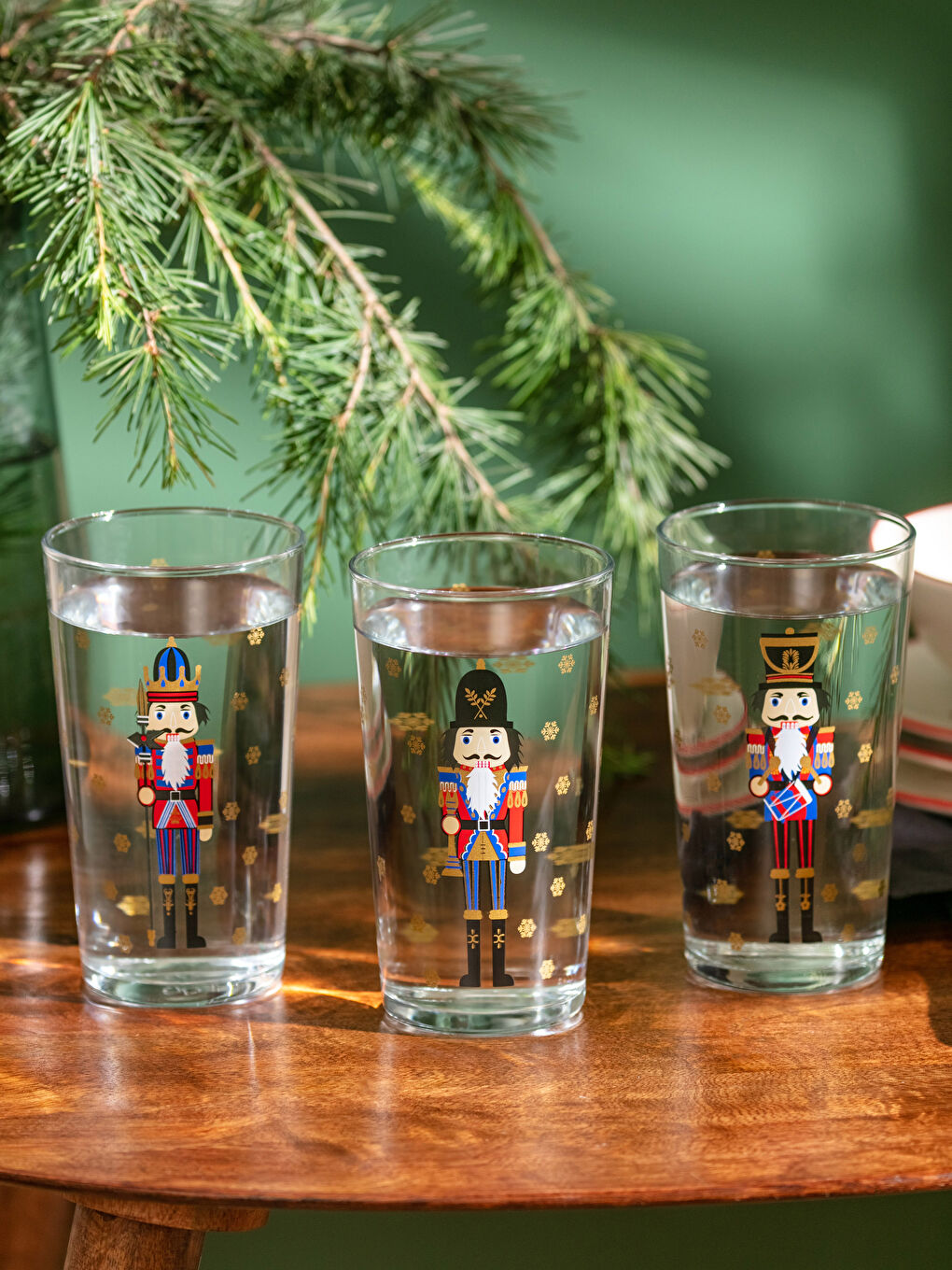 Karışık Fındıkkıran Baskılı Cam Su Bardağı 3'lü 570 Cc