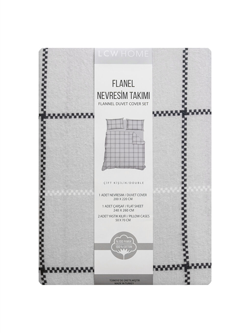 Karışık Desenli Pamuklu Çift Kişilik Nevresim Takımı-7