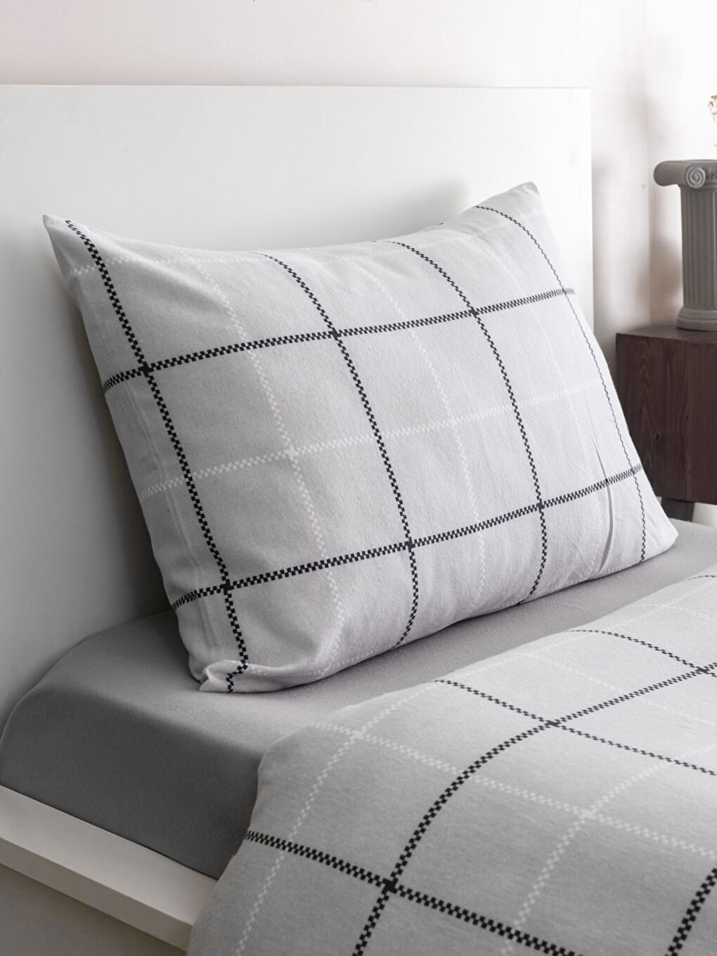 Patterned Cotton Single Duvet Cover Set-2