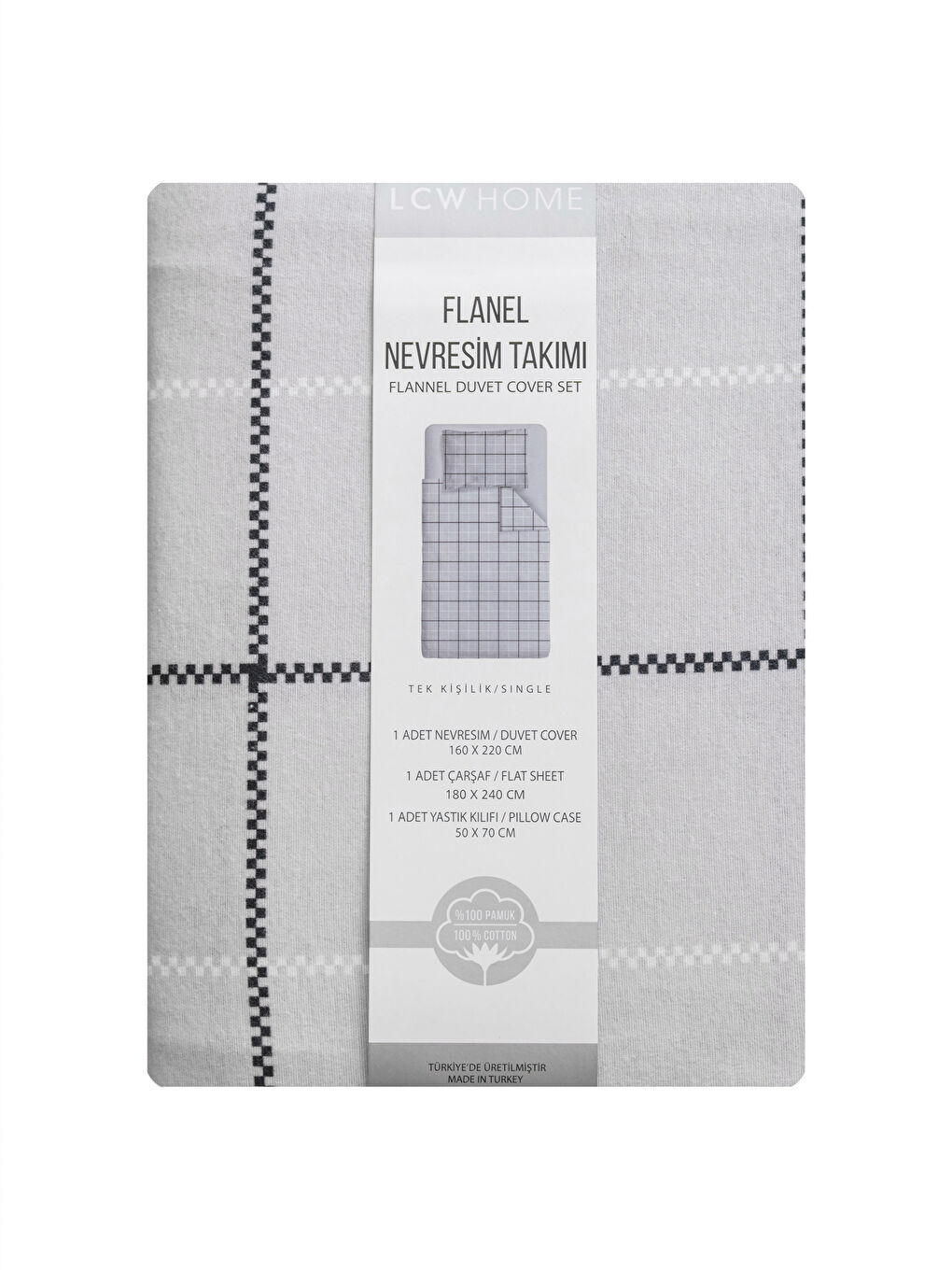 Patterned Cotton Single Duvet Cover Set-7