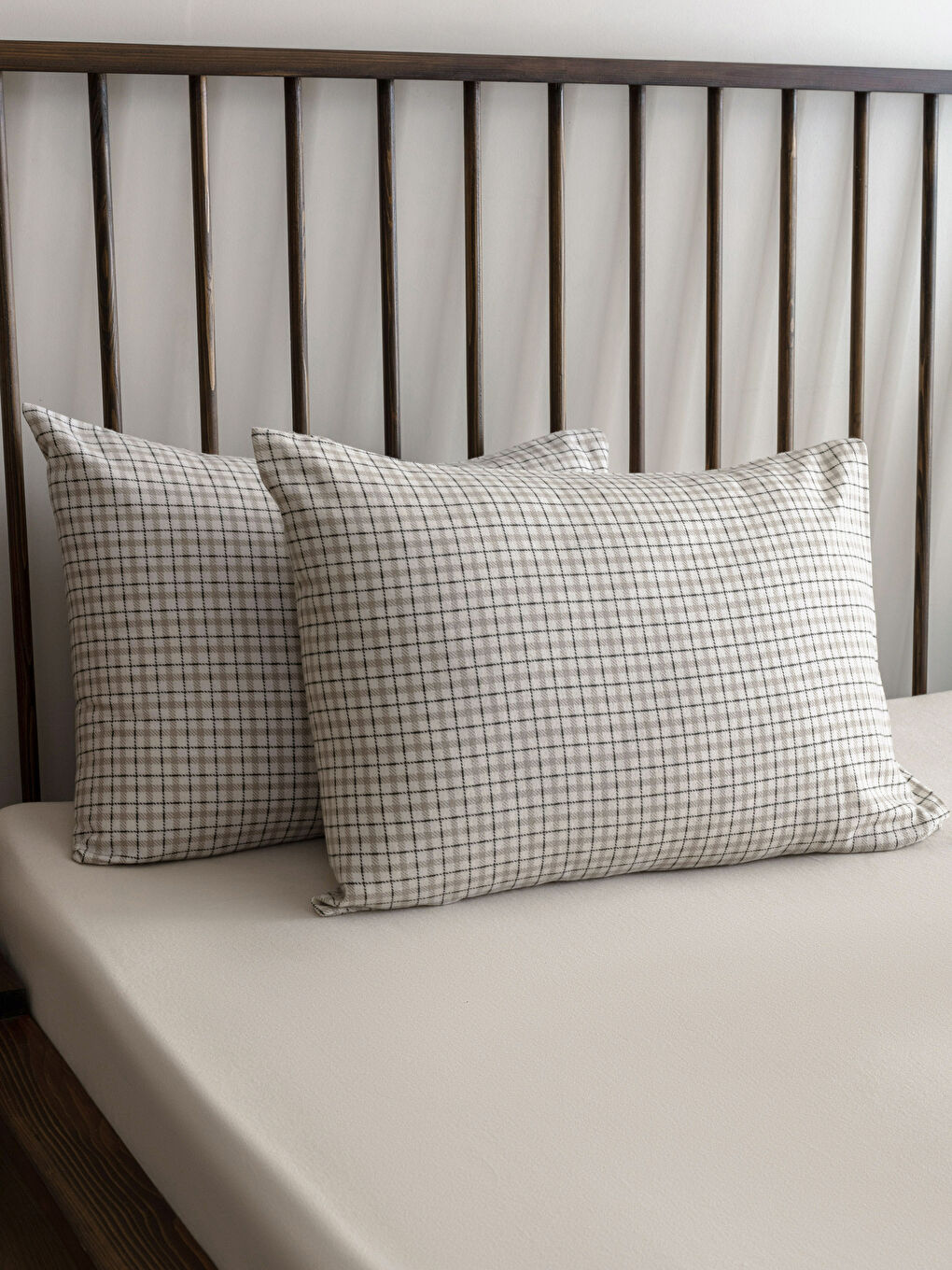 LCW HOME مجموعة غطاء لحاف مزدوج كاروهات -W2G587Z8-F9C
