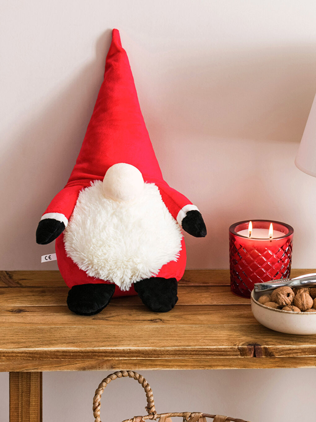 Коледен плюшен орнамент във форма на къща-1