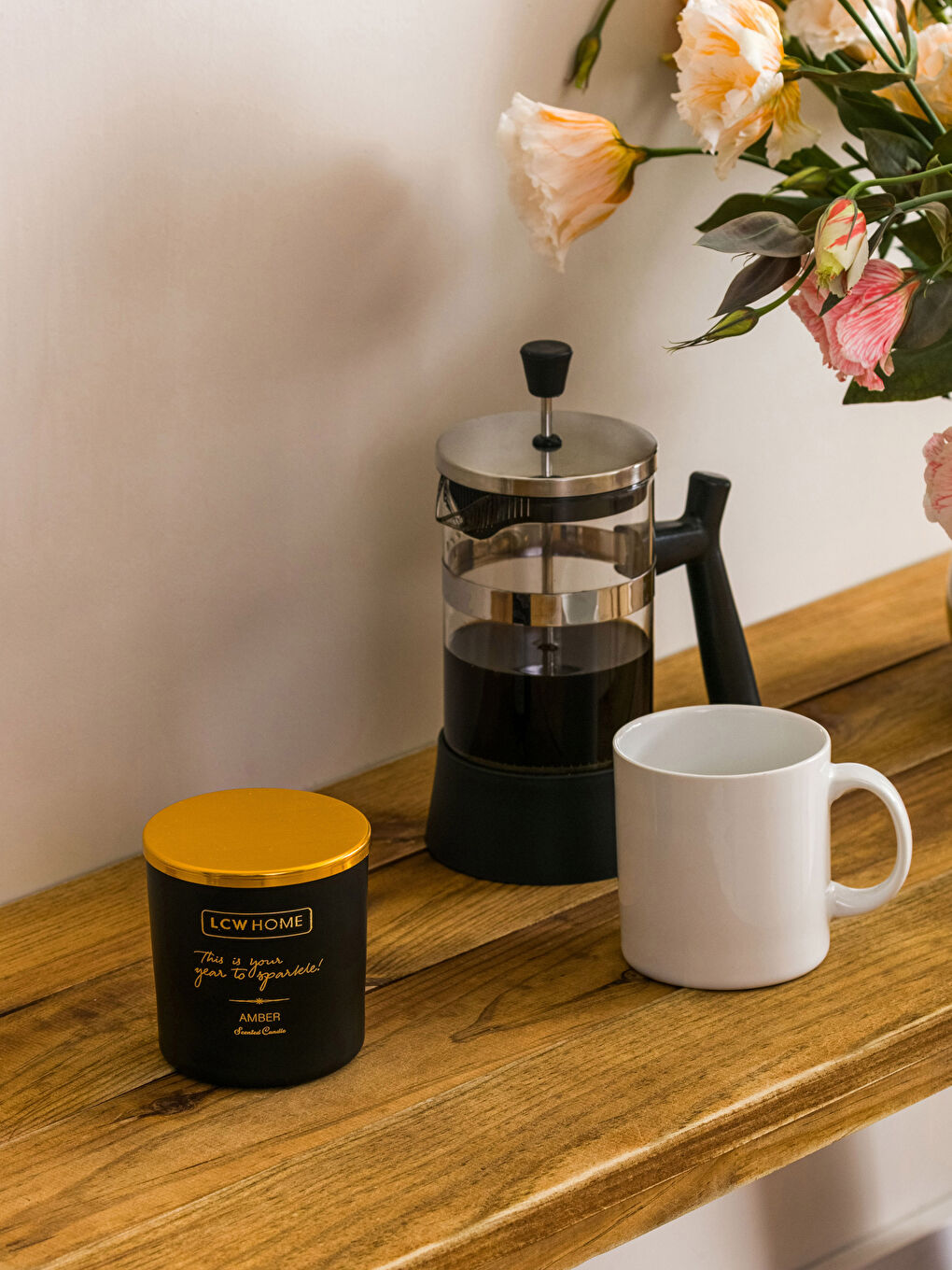 Bougie Décorative en Verre Parfumée à l'Ambre 190 Gr-2