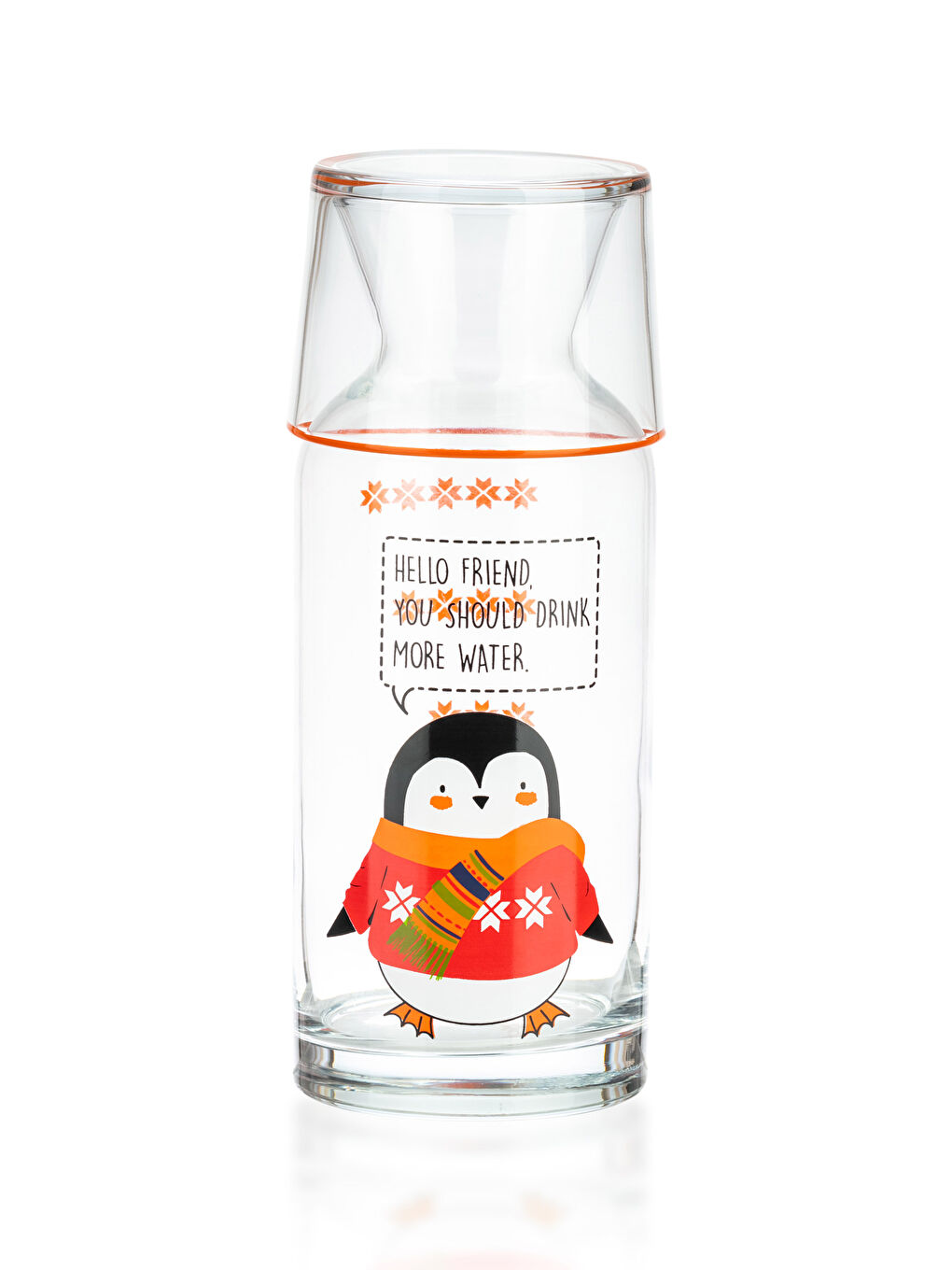 Glass Carafe Pitcher with Printed Glass Lid 700 Ml-4
