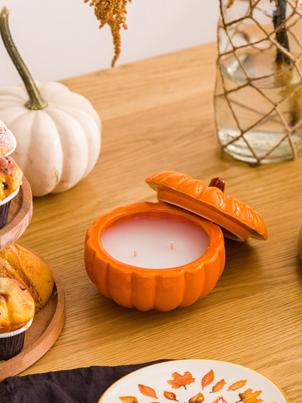 Turuncu Bal Kabağı Kokulu Mum 210 g-1