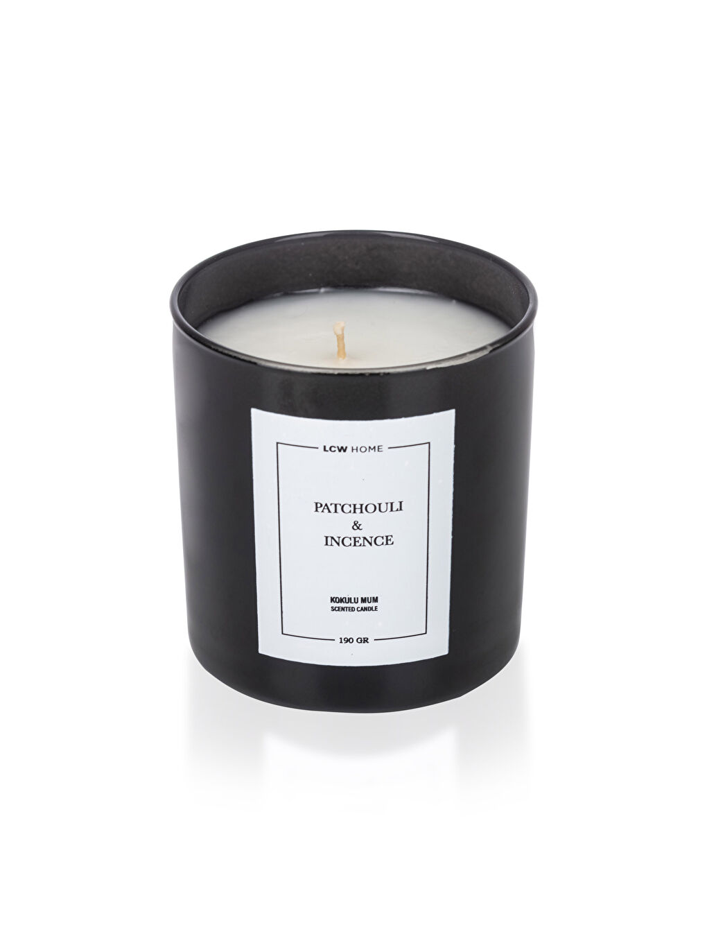 Siyah Paçuli Kokulu Dekoratif Bardak Mum 190 g-4