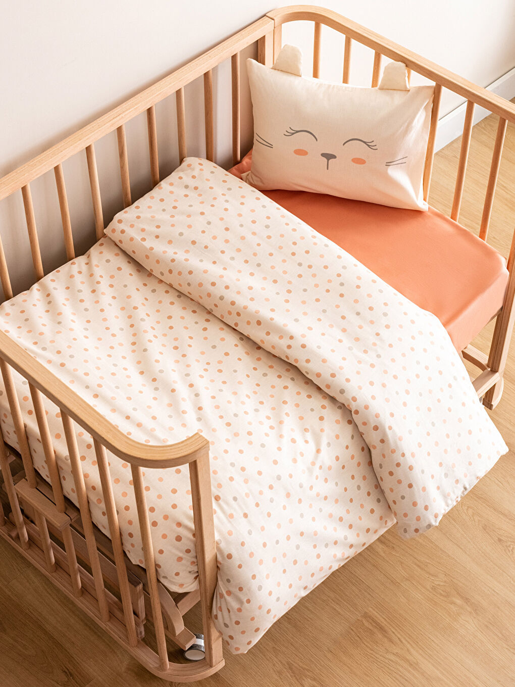 طقم غطاء لحاف طفل قطن مطبوع-1