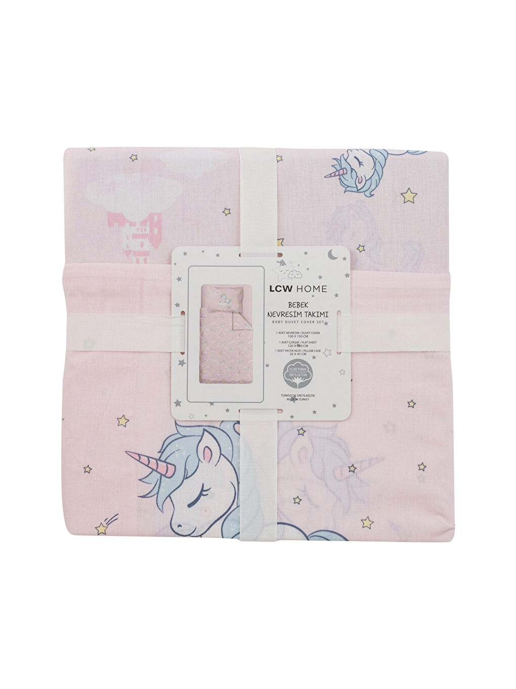 Karışık Desenli Pamuklu Bebek Nevresim Takımı-7