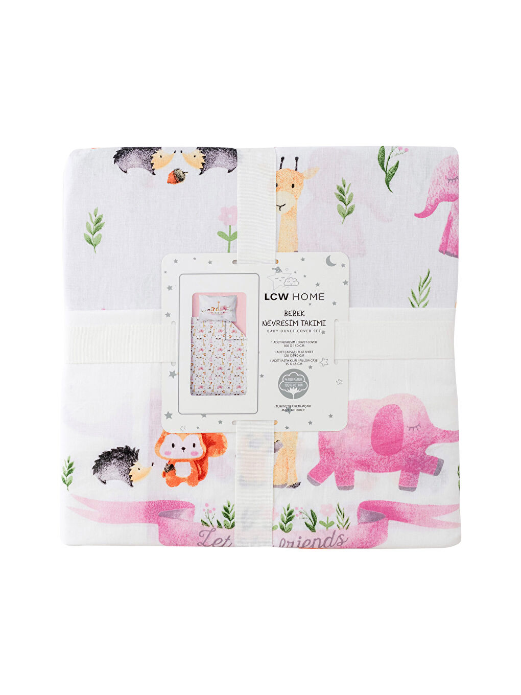 Karışık Desenli Pamuklu Bebek Nevresim Takımı-6