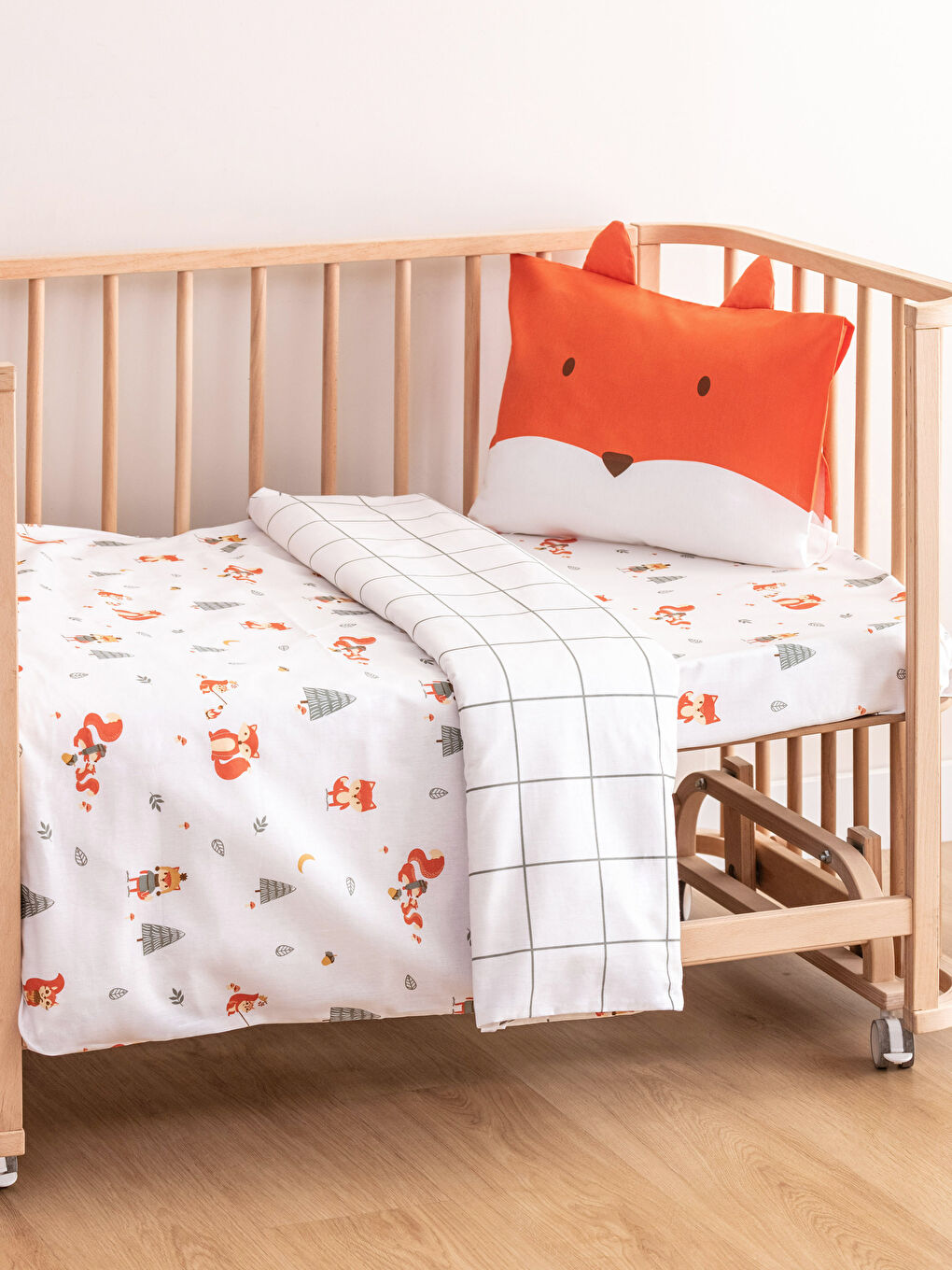 LCW HOME Patterned Cotton Baby Duvet Cover Set -W2GB10Z1-F9C