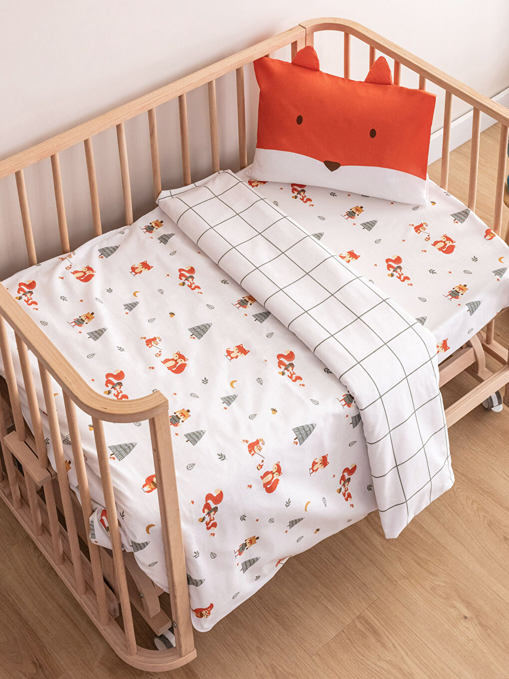 LCW HOME Patterned Cotton Baby Duvet Cover Set -W2GB10Z1-F9C