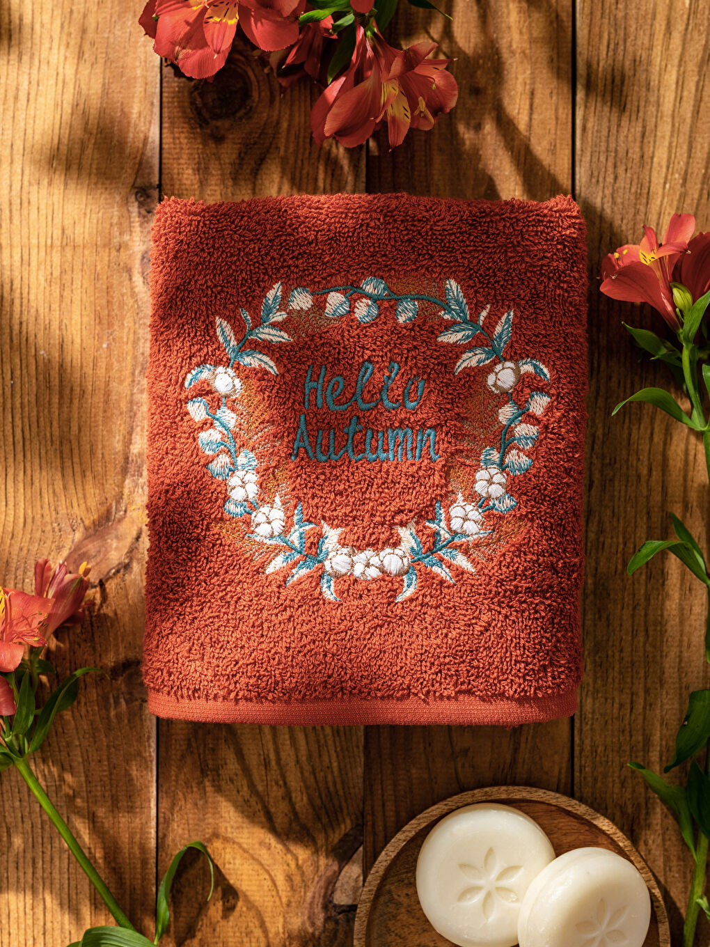 Вышитое Полотенце для Рук 50x80 см-2