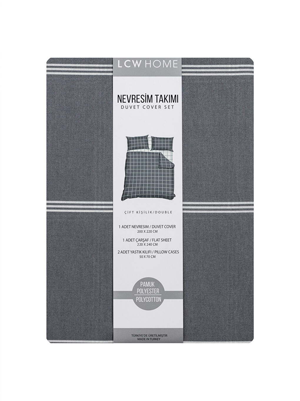 Geometric Patterned Double Duvet Cover Set-7