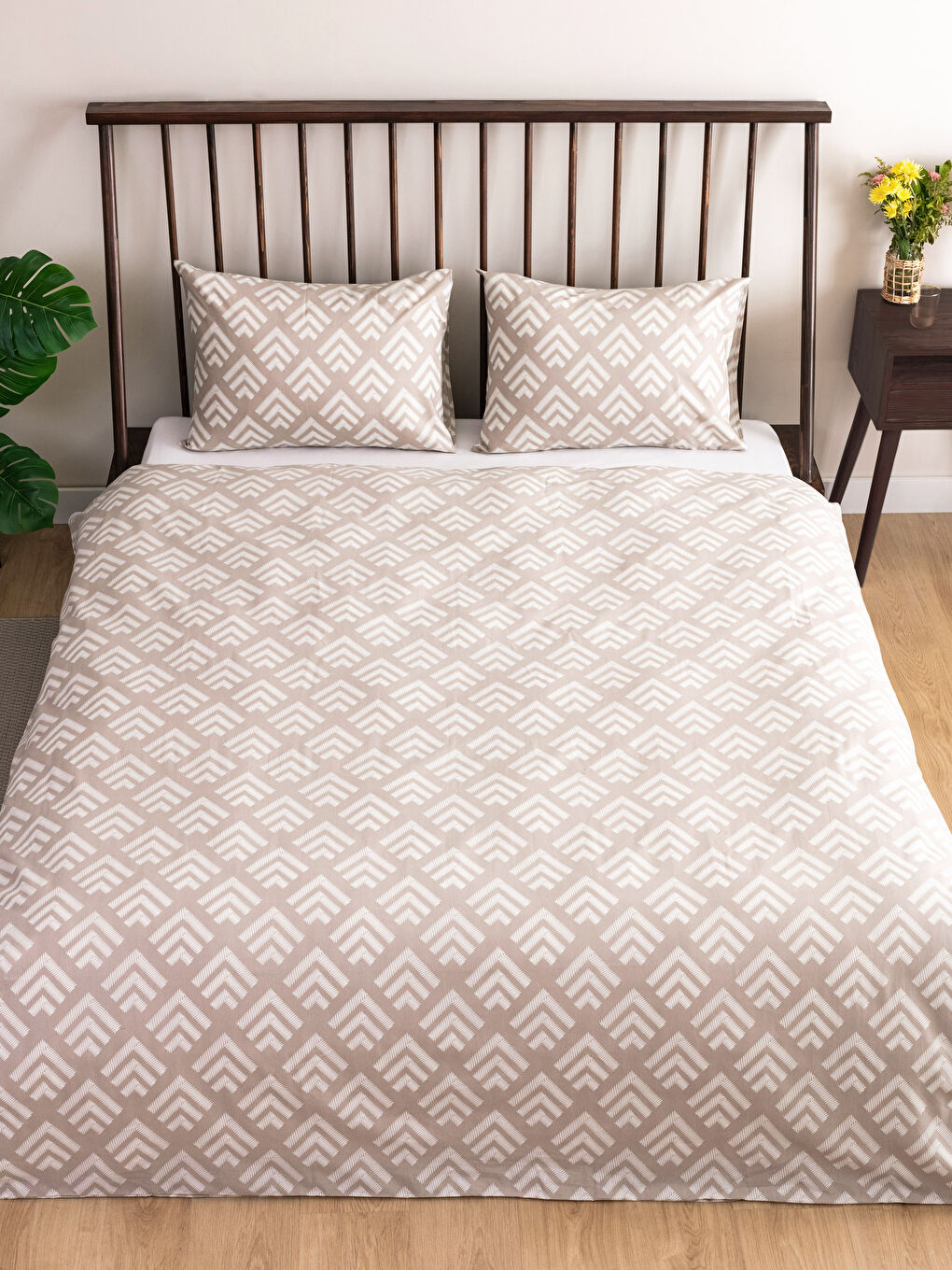 طقم غطاء لحاف مزدوج منقوش-1