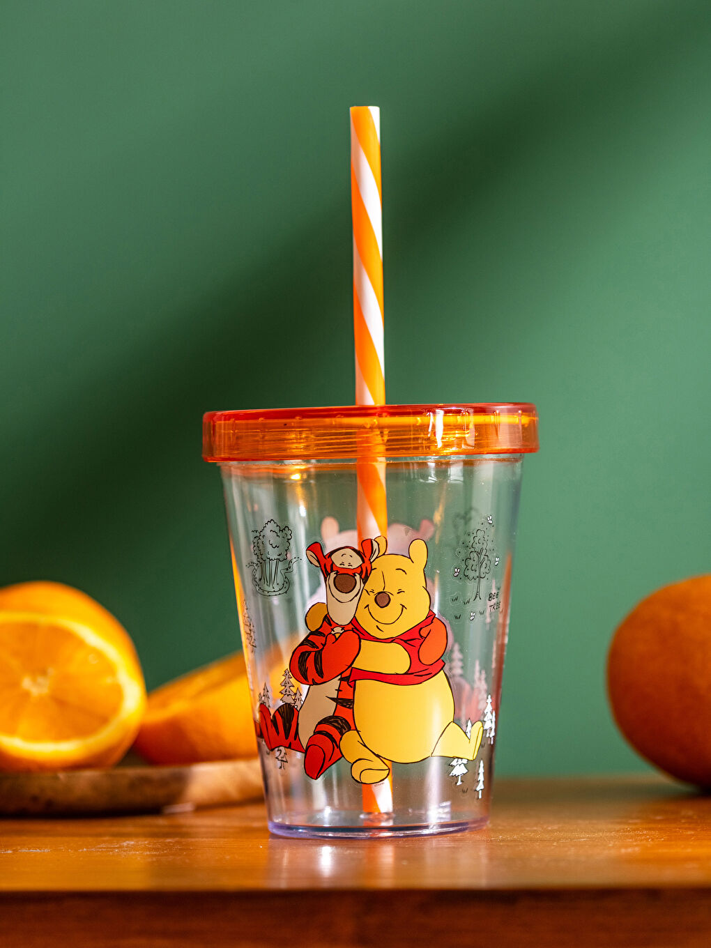 Karışık Winnie the Pooh Lisanslı Pipetli Bardak 450 ml