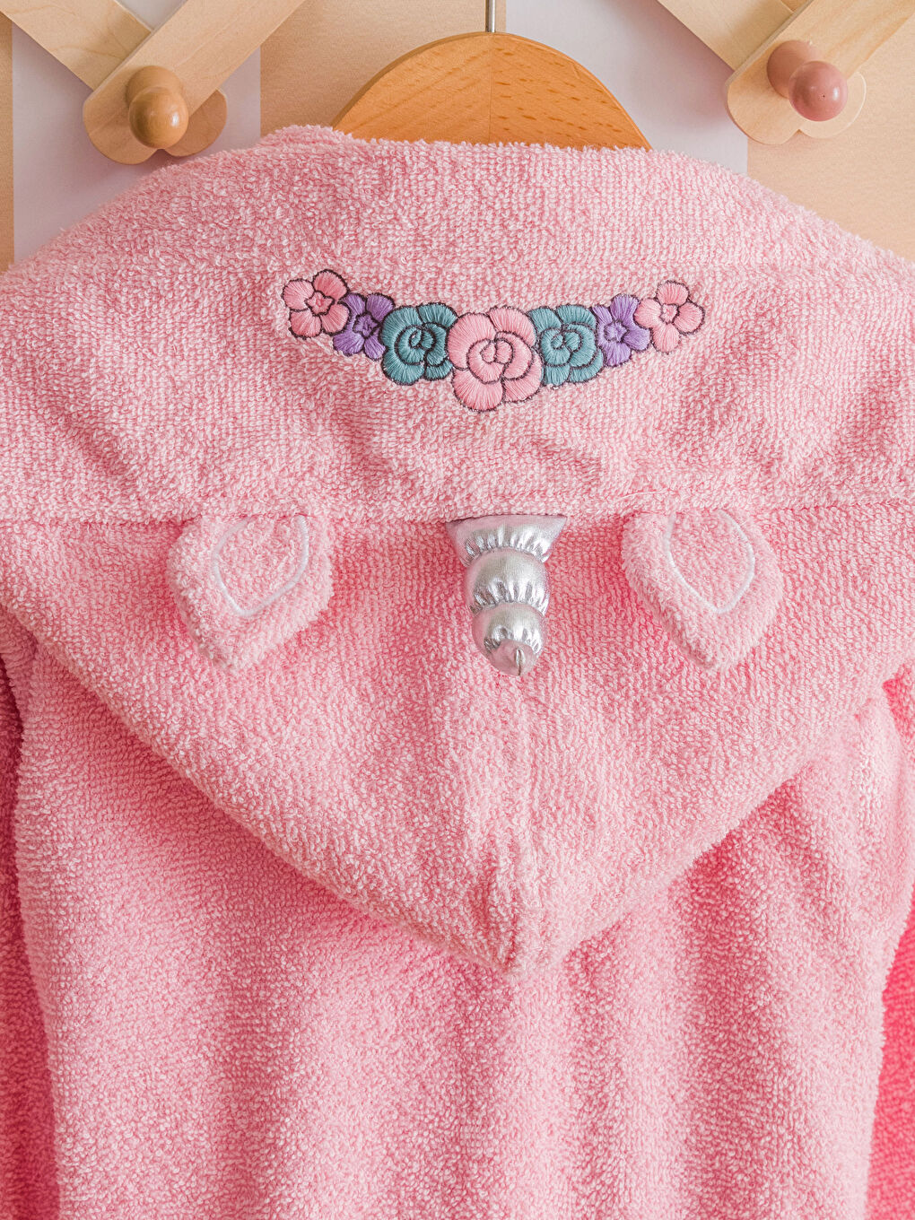 LOL лицензияланған мақта капюшонды қыз балалар халаты-3