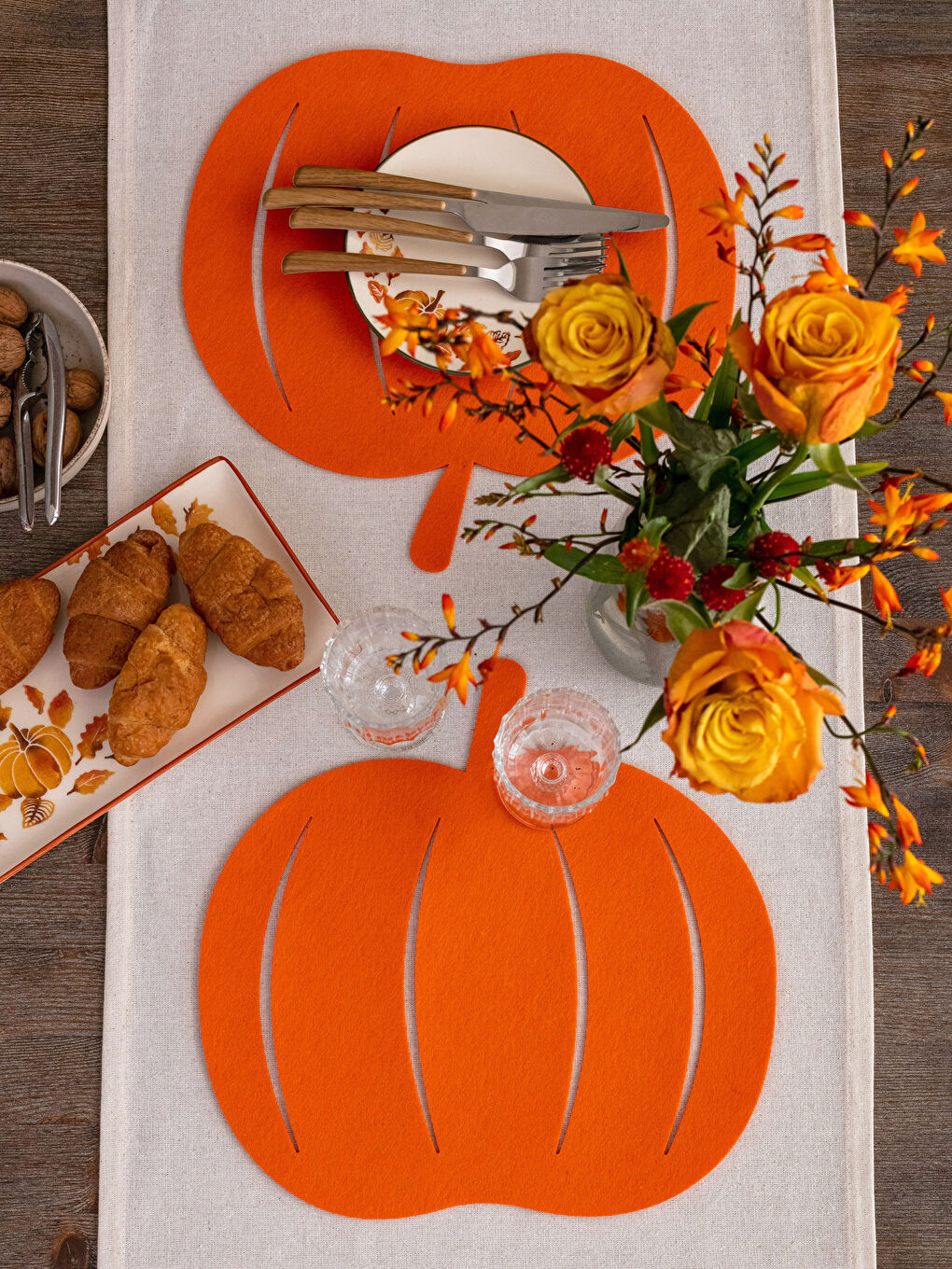 Подтарельник в форме тыквы, 2 упаковки-1