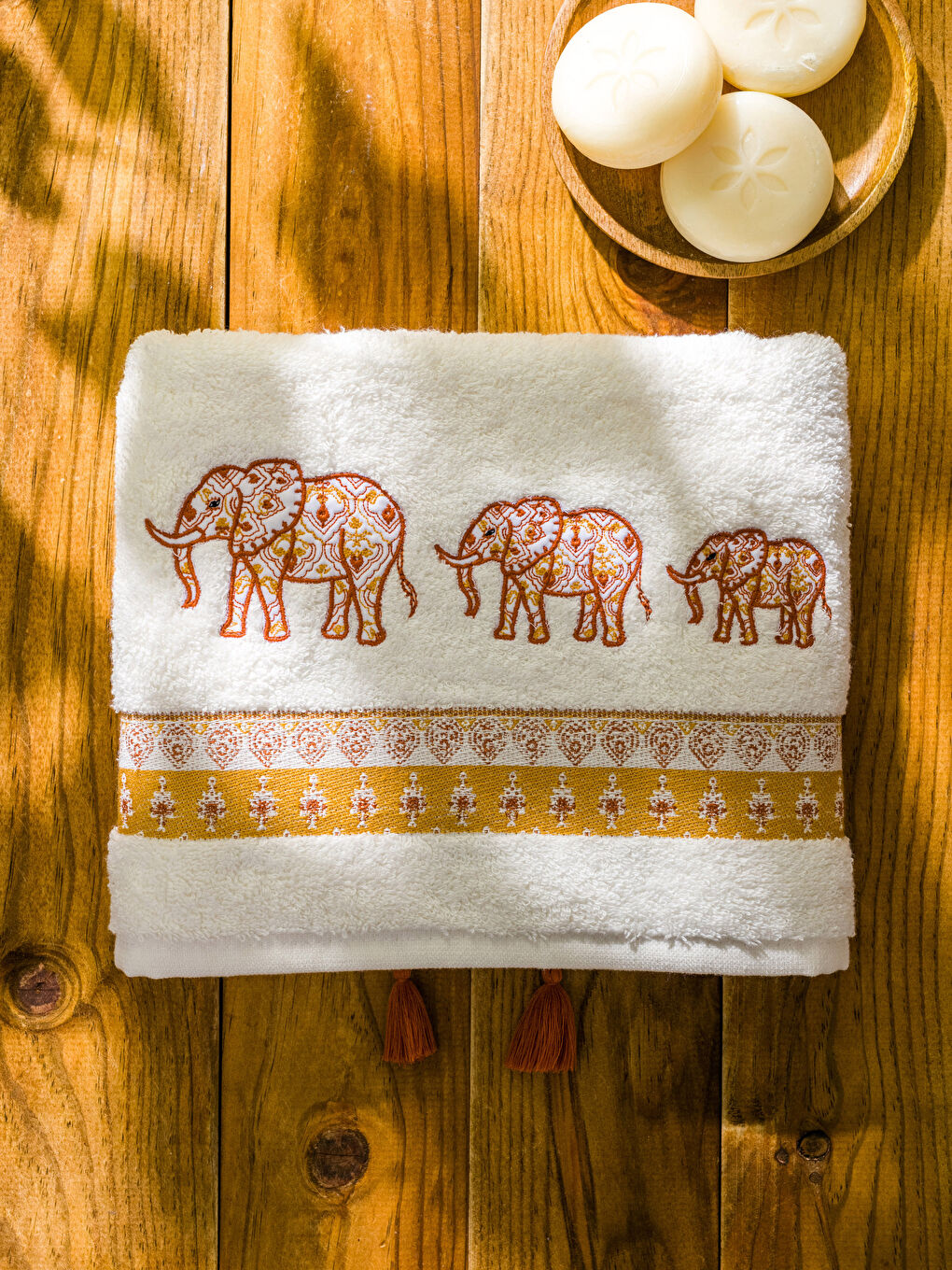 Embroidered Tassel Face Towel 50x80 Cm-2