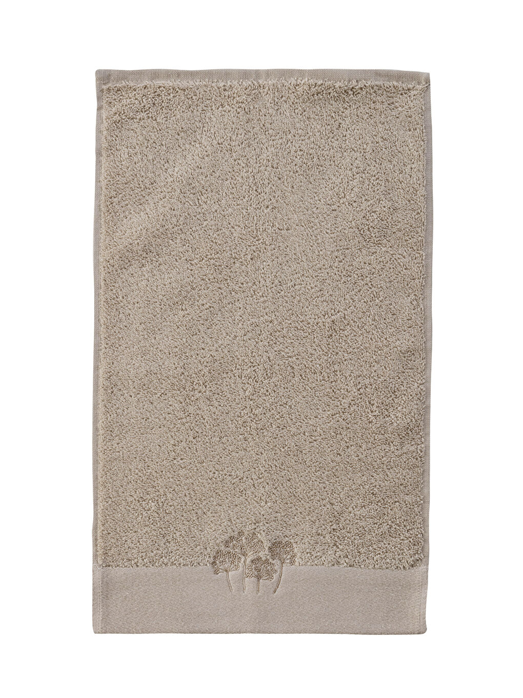 Gri Nakışlı Pamuklu El Havlusu 30x50 cm-4