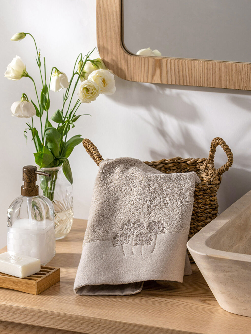 Кестеленген мақта бетке арналған сүлгі 50x80 см