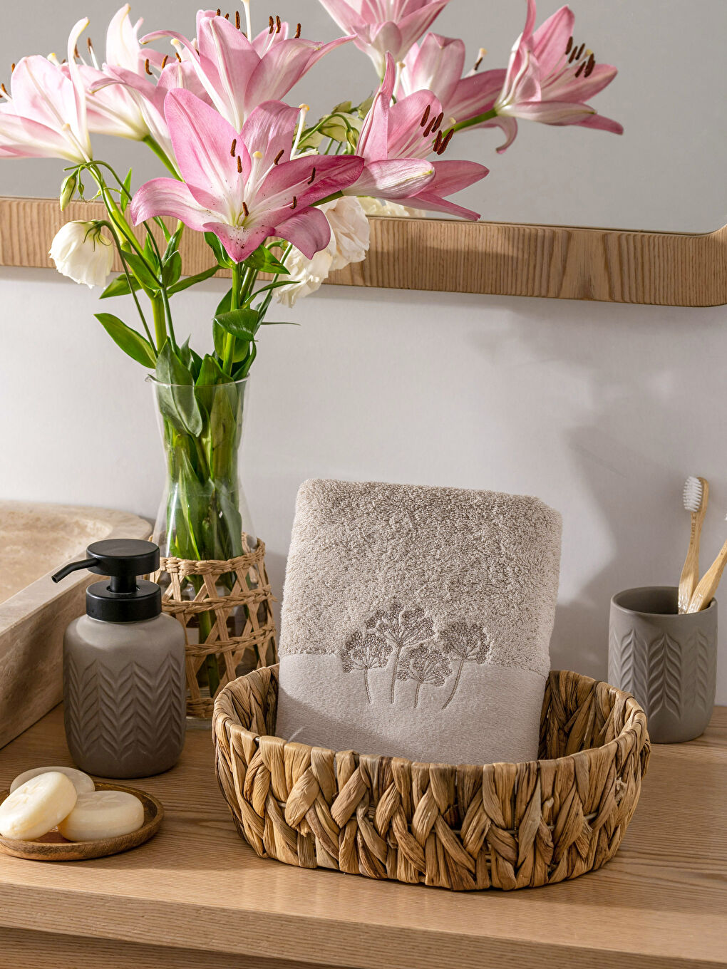 Кестеленген мақта бетке арналған сүлгі 50x80 см-1