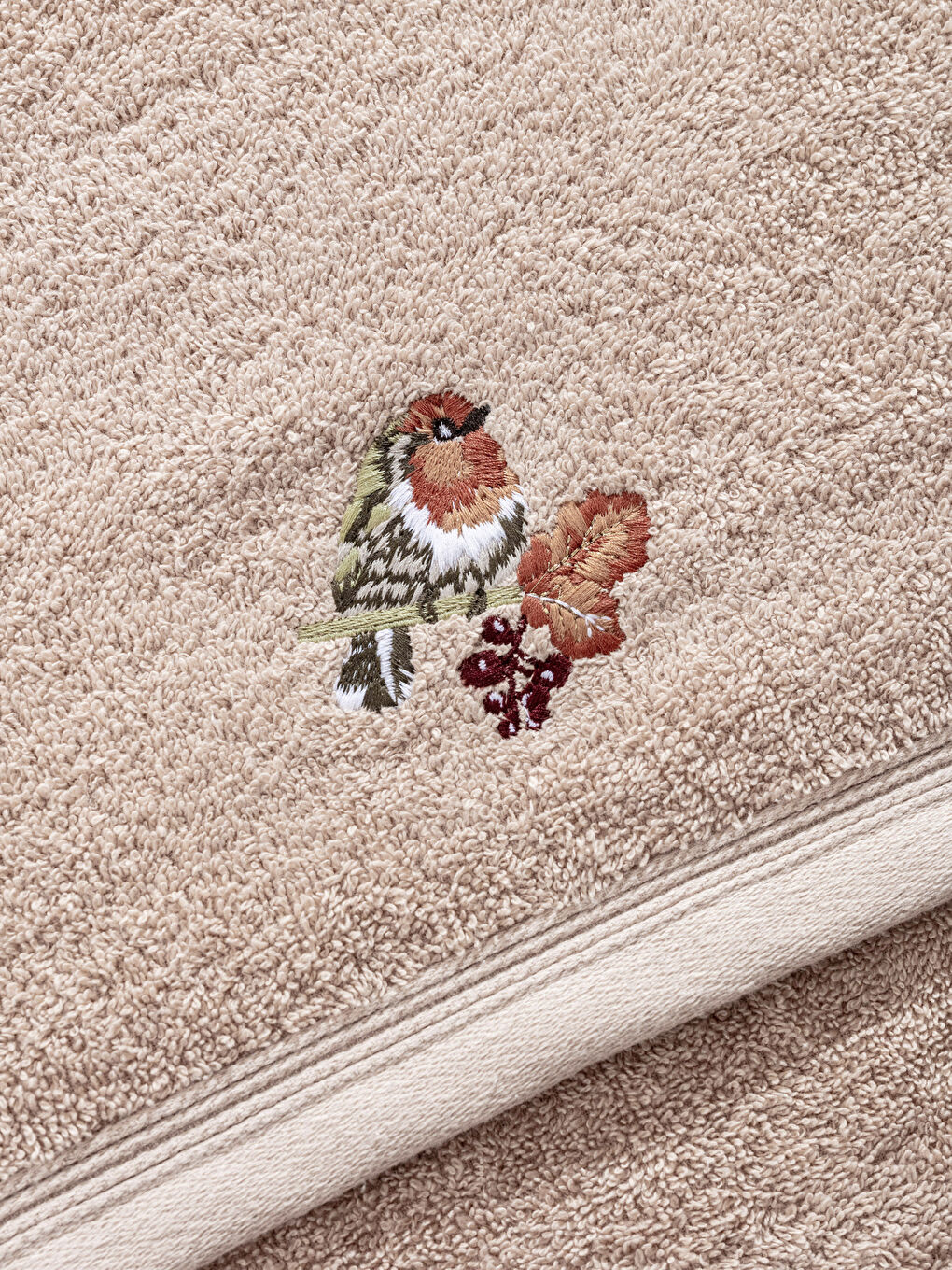 Embroidered Floral Cotton Hand Towel 50x80 cm-3