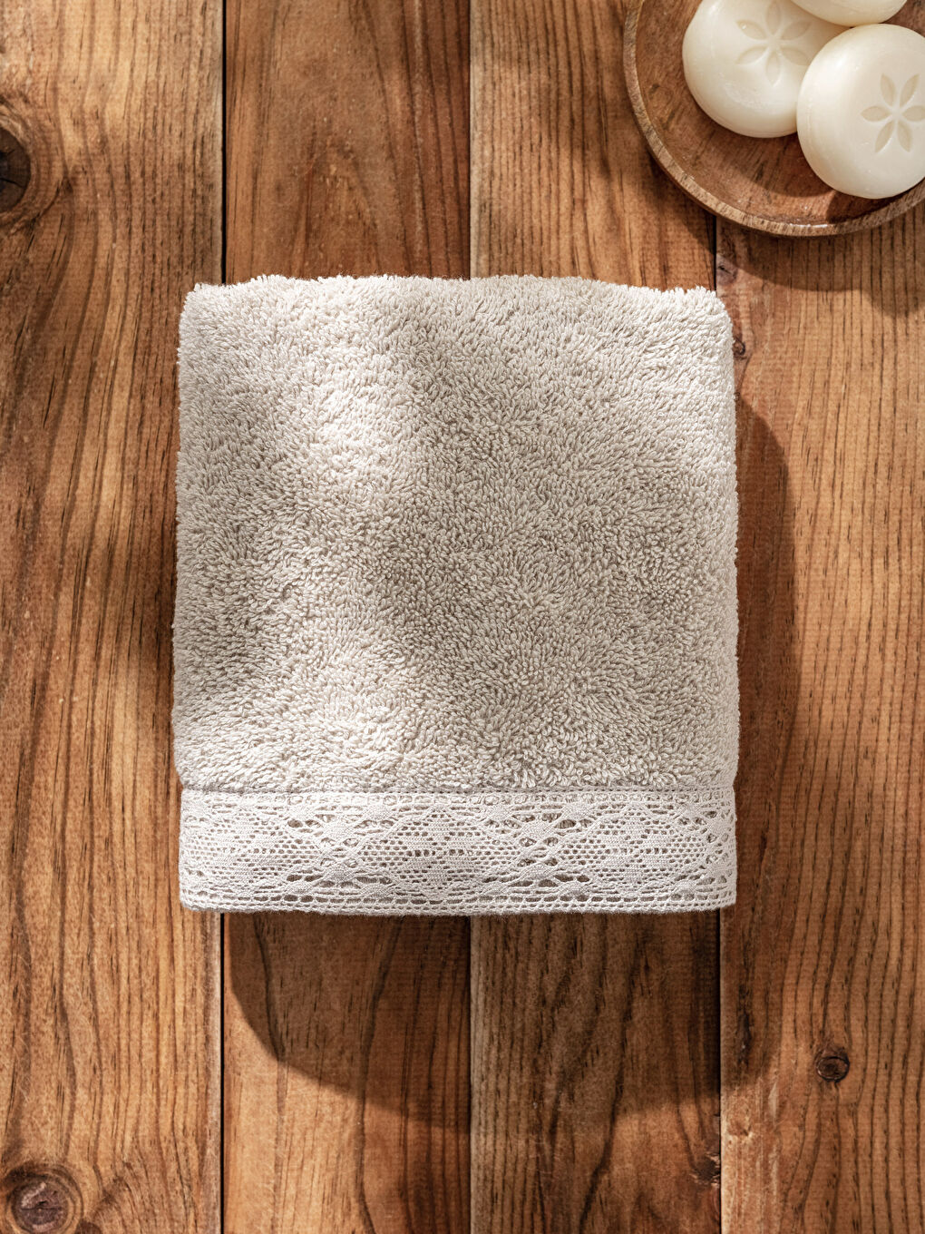 Lace Detailed Face Towel 50x80 Cm-2