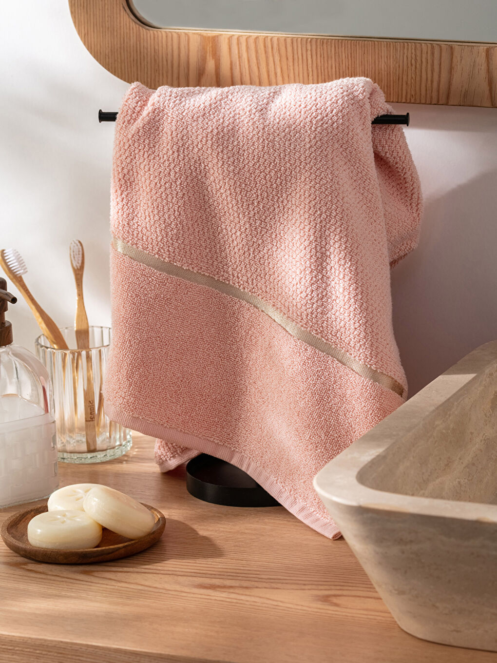 Striped Face Towel 50x80 Cm