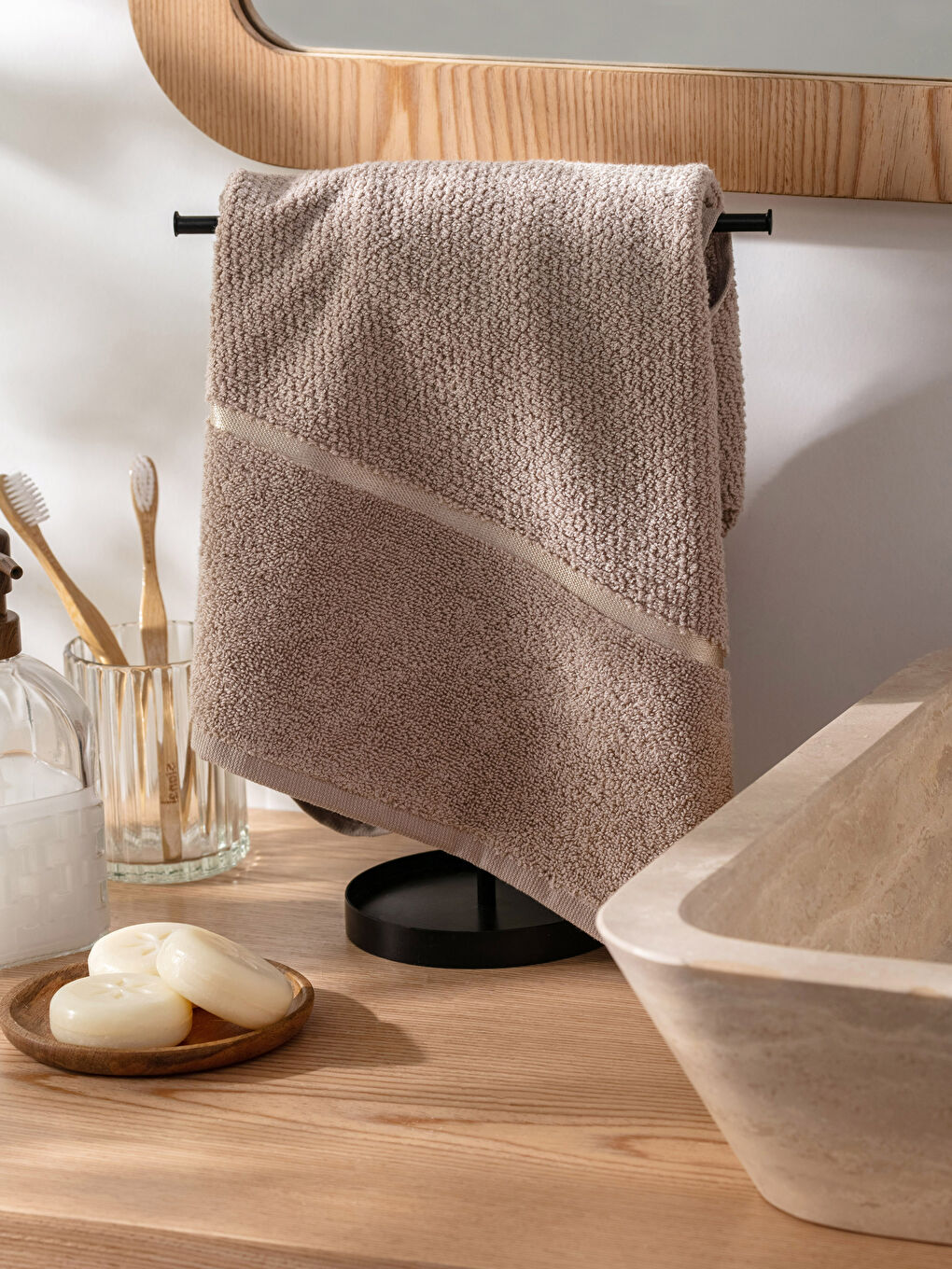 Striped Face Towel 50x80 Cm
