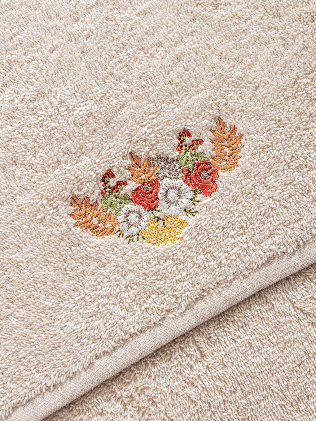 Embroidered Cotton Face Towel 50x80 cm-3