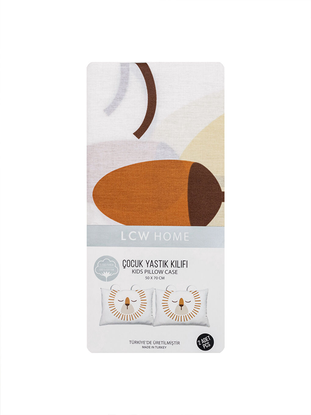 Karışık Desenli Pamuklu Çocuk Yastık Kılıfı 2'li 50x70 cm-3