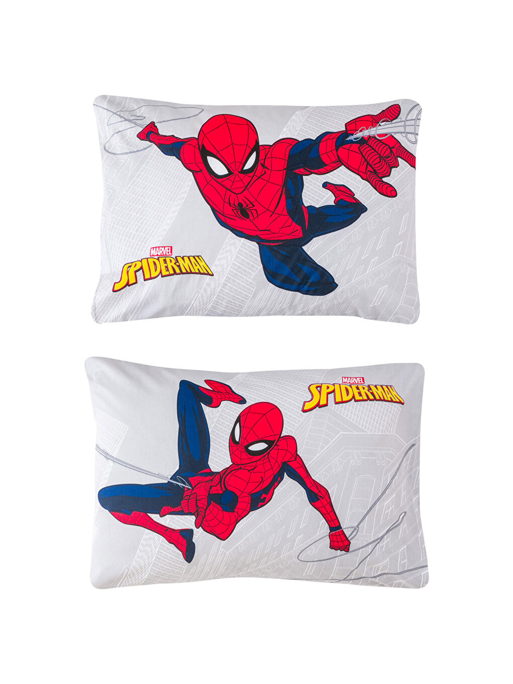 Gri Spiderman Lisanslı Çocuk Yastık Kılıfı 2'li 50x70 cm-4