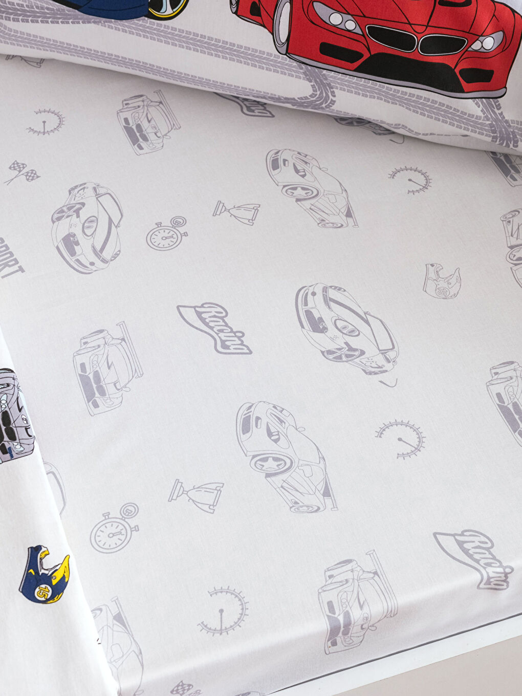 Car Printed Woven Boys' Duvet Cover Set-4