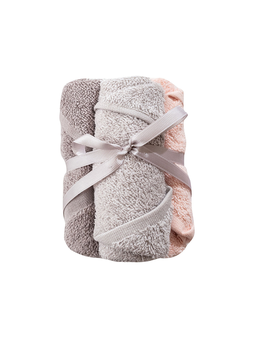 Gri Düz Pamuklu El Havlusu 3'lü 30x30 cm-4