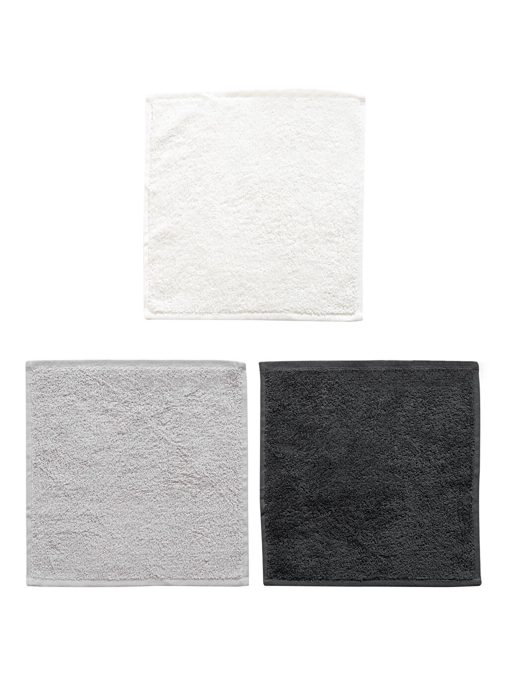 Plain Cotton Hand Towel 3 Pcs 30x30 Cm-4