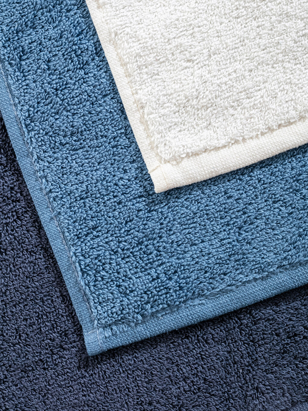 Ekru Düz Pamuklu El Havlusu 3'lü 30x30 cm-3