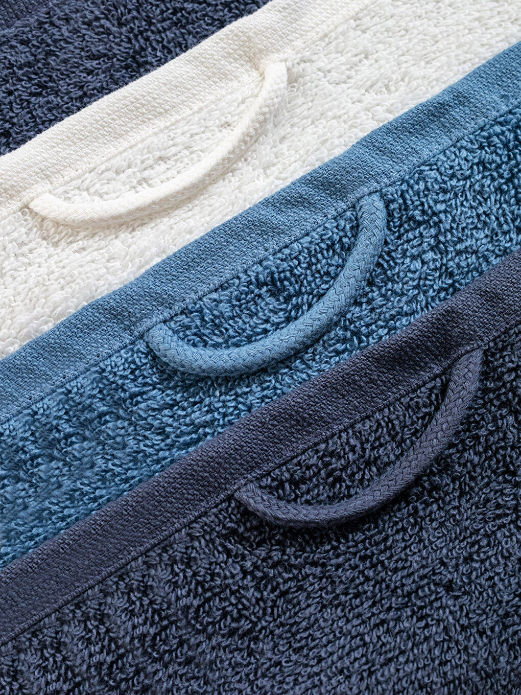 Ekru Düz Pamuklu El Havlusu 3'lü 30x30 cm-4