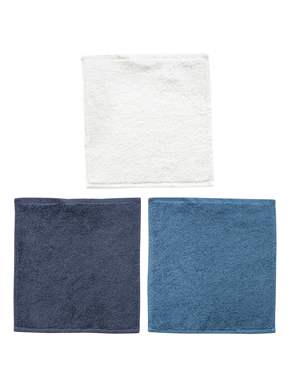 Ekru Düz Pamuklu El Havlusu 3'lü 30x30 cm-6