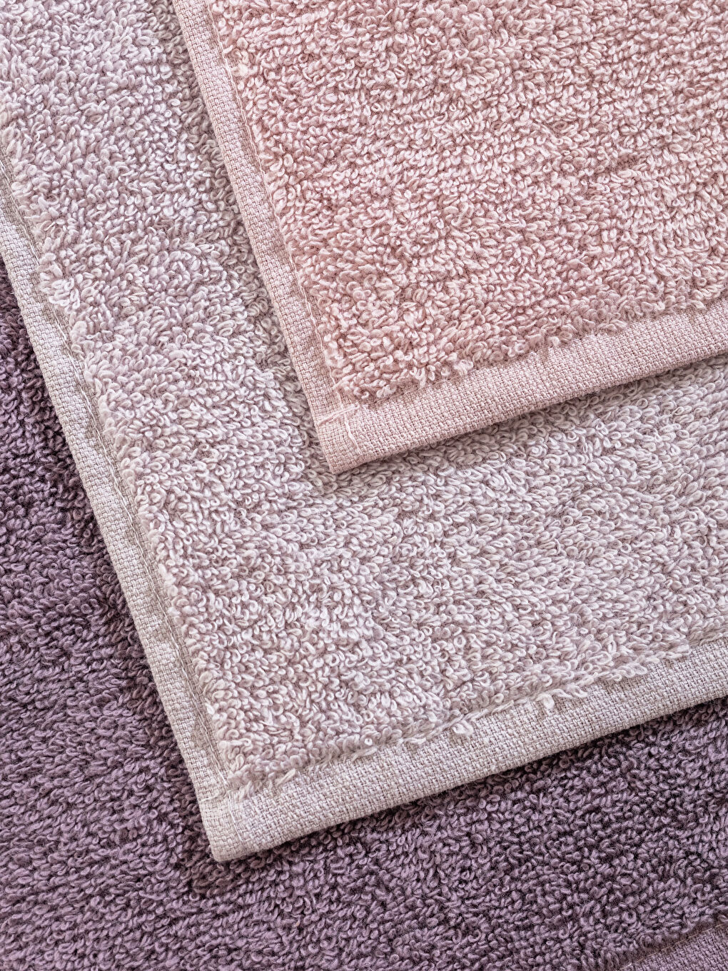 Serviette d'invité en coton uni Lot de 3 pièces 30x30 cm-3