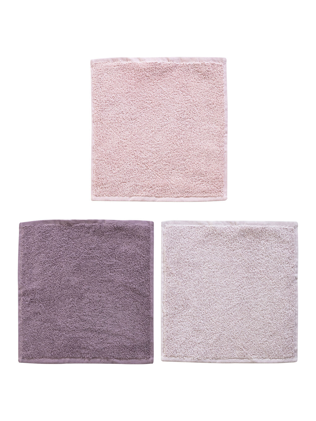 Serviette d'invité en coton uni Lot de 3 pièces 30x30 cm-6