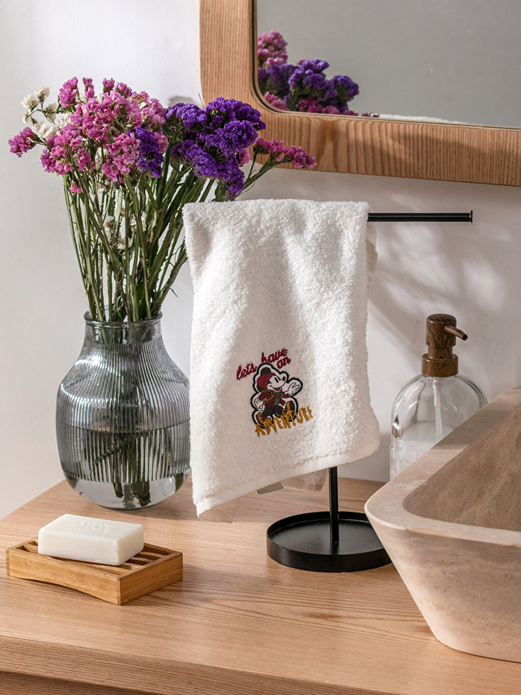 فوطة يد أطفال قطن ميكي ماوس المرخصة 30x50 سم-1