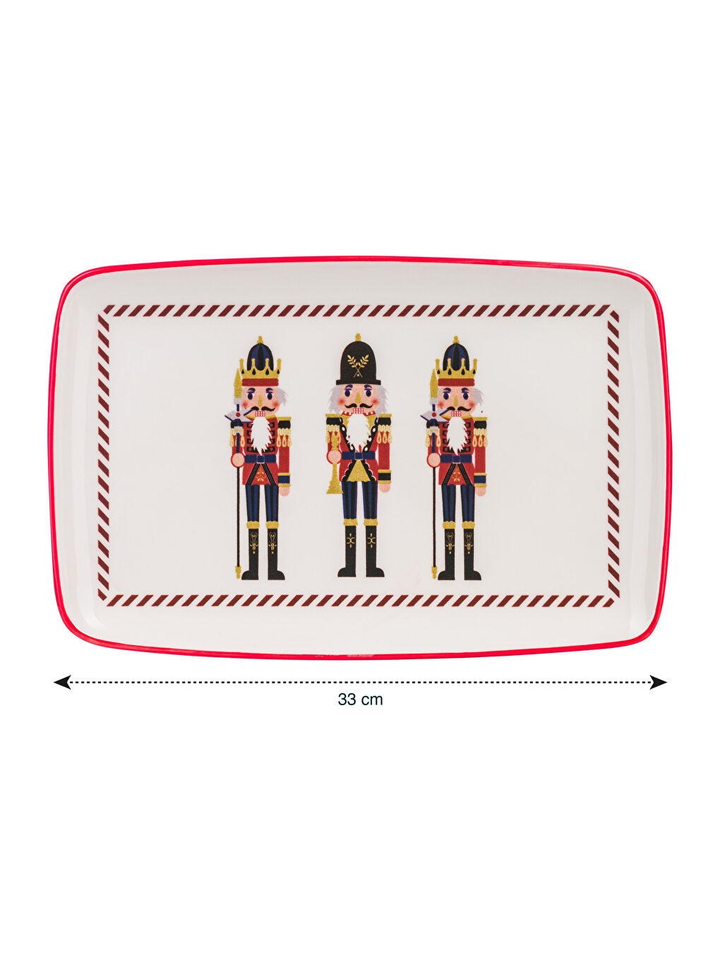 New Year Themed Ceramic Serving Plate 29 x 15 Cm-3