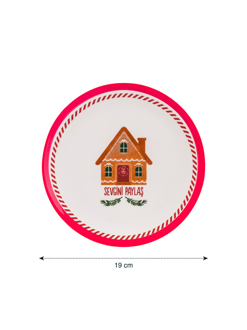 Karışık Baskılı Seramik Pasta Tabağı 19 cm-3