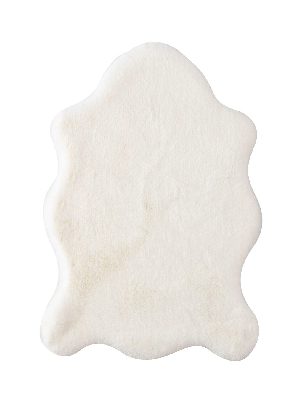 Beyaz Düz Kürk Halı 60x90 cm-4