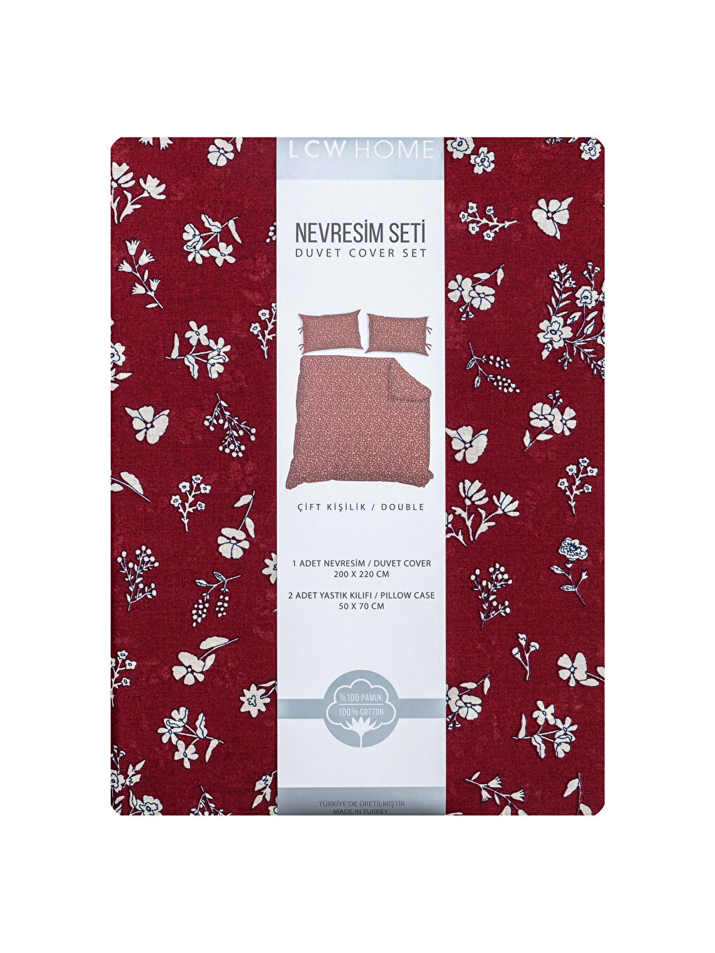 Узорчатый комплект двуспального постельного белья-6