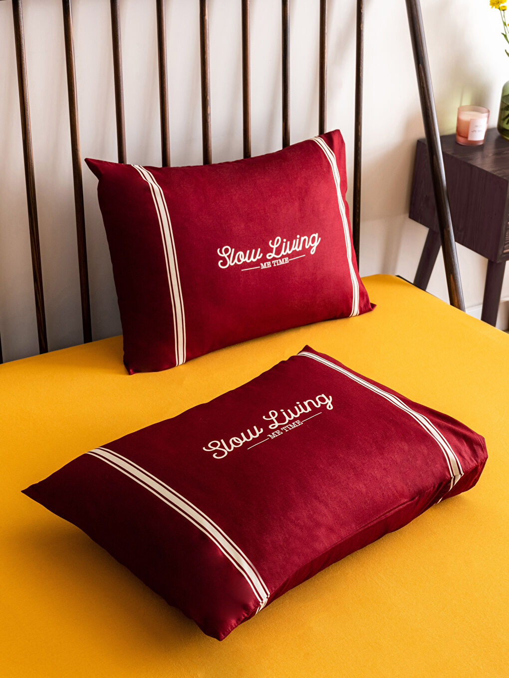 Принтті мақта жастық тысы 2 данадан тұратын 50x70 см