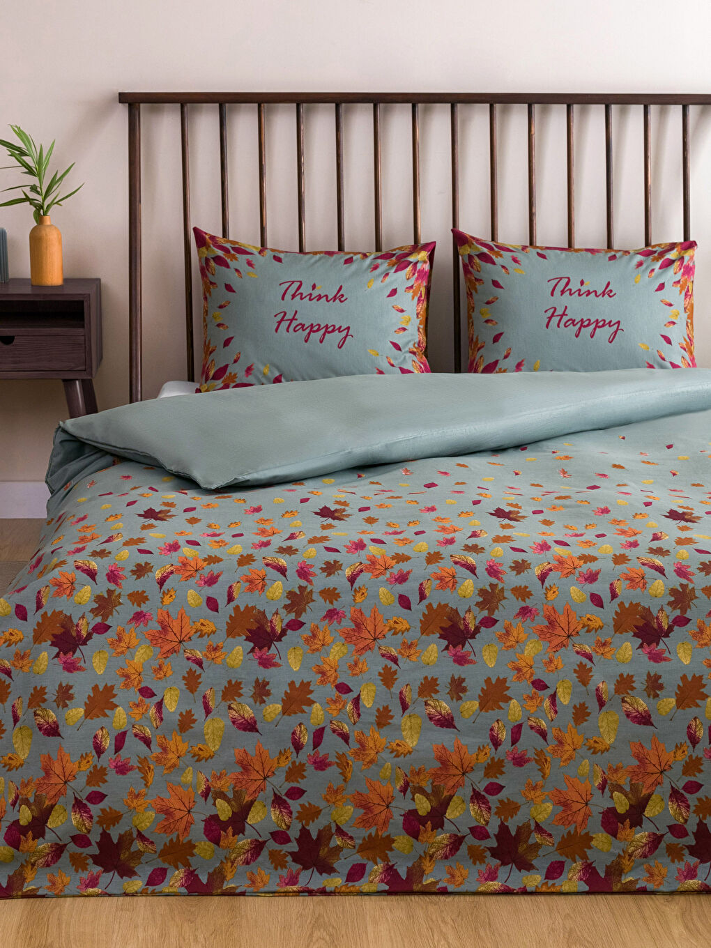 Yeşil Pamuklu Çift Kişilik Nevresim Seti