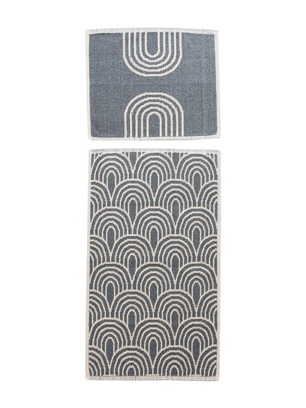 Gri Desenli Banyo Paspası 2'li-4