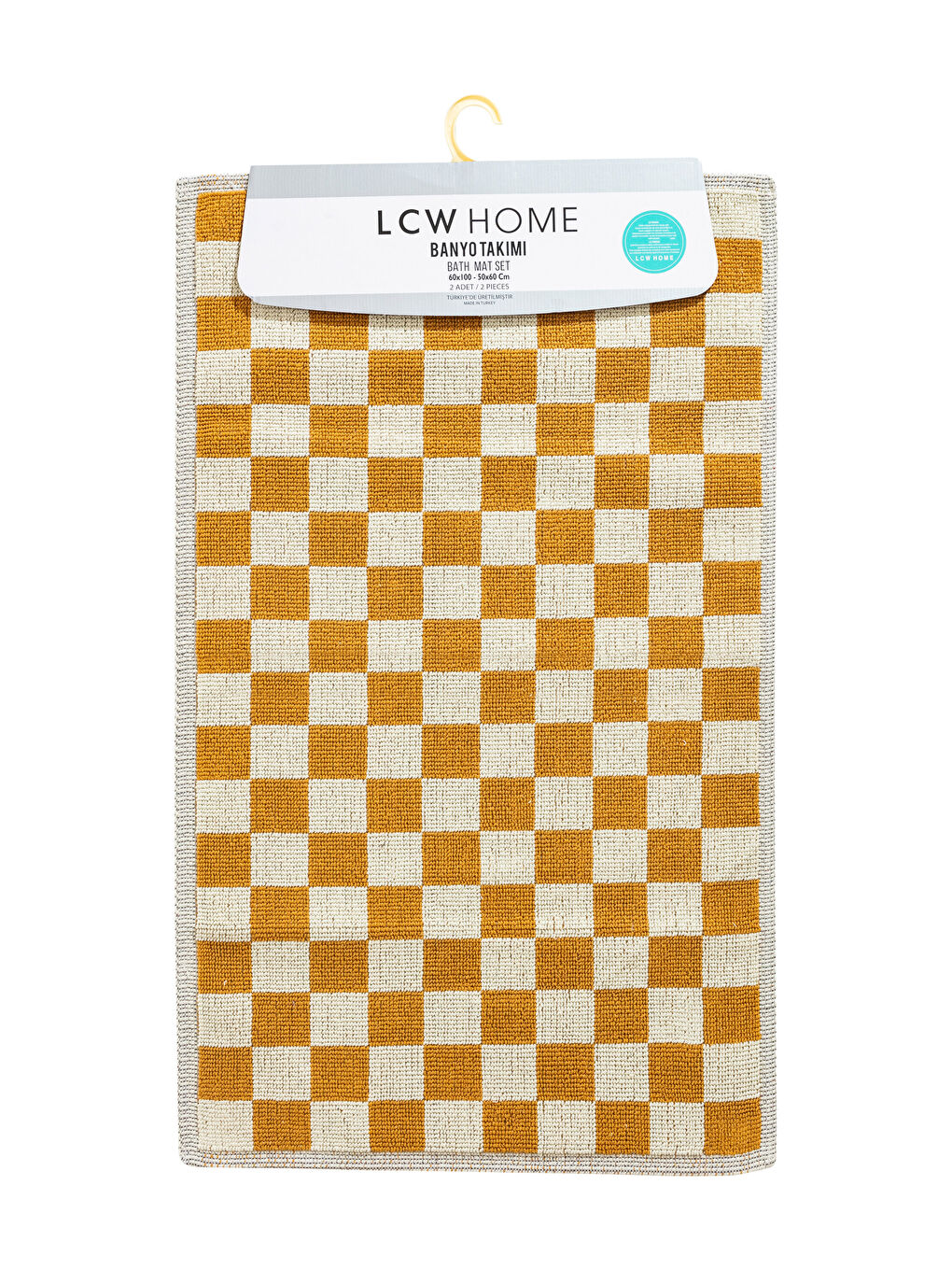 Tapis De Bain À Motifs En Damier Lot De 2-3