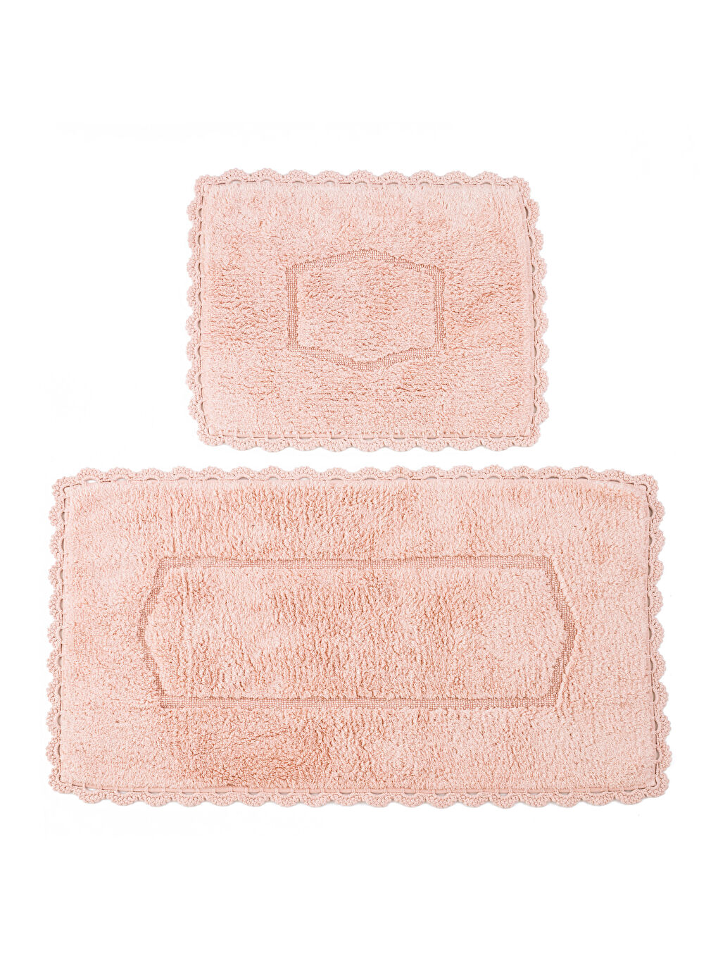 Pembe Dantelli Banyo Paspası 2'li-4